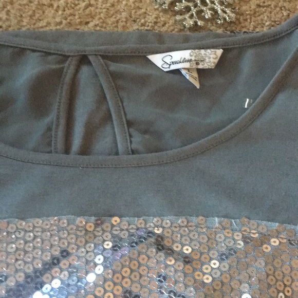 Grey sequin top - Picture 3 of 3